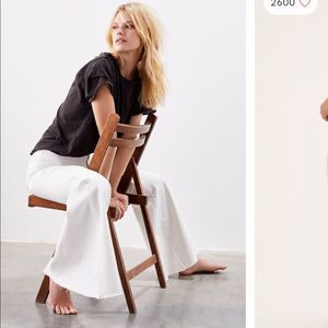 Free People just float on white flare jeans